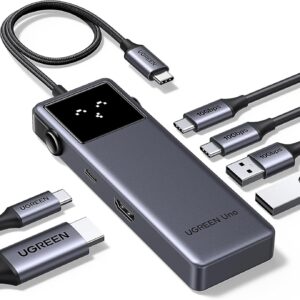 UGREEN Uno 6 in 1 USB-C Hub with 10Gbps USB-C & USB-A Data Ports 4K@60Hz HDMI for MacBook Pro/Air, iPad Pro, Surface, XPS, Thinkpad and More