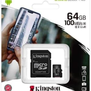 Kingston 64GB microSDXC Canvas Select Plus Class 10 Flash Memory Card SDCS2 Memory | 64GB SD Card | 64GB Memory Card