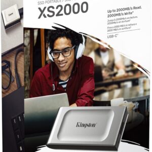 Kingston XS2000 1TB High Performance Portable SSD with USB-C | Pocket-sized | USB 3.2 Gen 2x2 | External Solid State Drive | Up to 2000MB/s | SXS2000/1000G