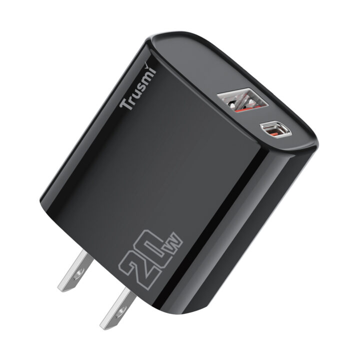TRUSMI CH07-051 PD20W A+C GaN FAST Charger Black