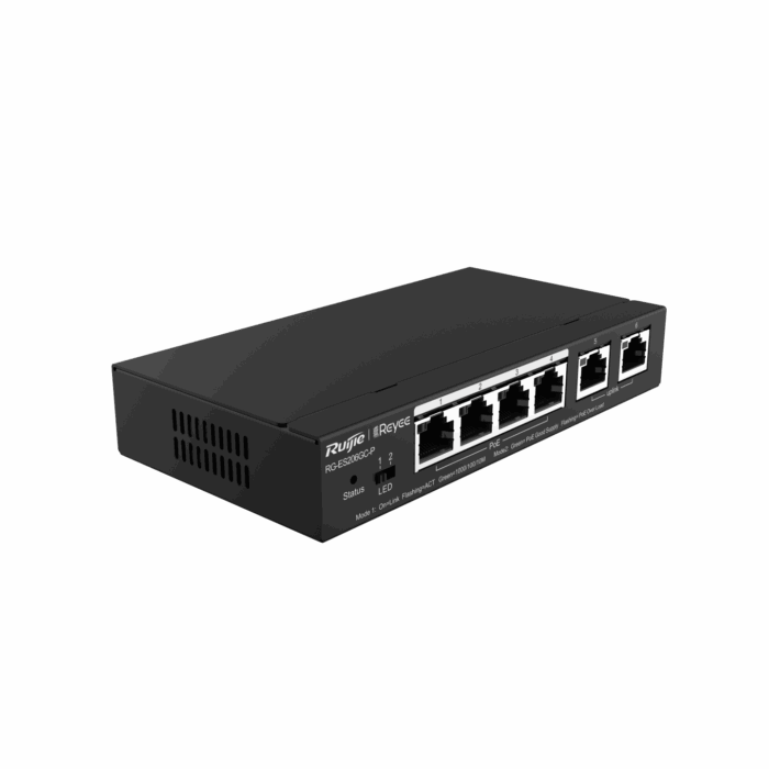 Ruijie RG-ES206GC-P Reyee 6-Port Gigabit Smart Cloud Managed 54W PoE+ Switch