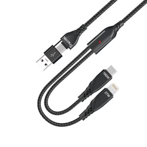 Trusmi CA39-108 100W 2 IN 1 A+C to C+L Braided Cable